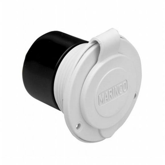 Marinco 150BBIW 15A 125V Inlet&44; Support avant - Blanc