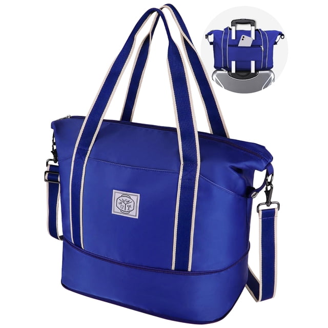 Bolsa de viaje WALNEW Weekender impermeable Klein Blue
