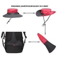 thumbnail image 2 of Sombrero de sol de verano para mujer, sombrero de playa de ala ancha, sombrero anti ultravioleta para exteriores, sombrero de cola de caballo fresco plegable, 2 of 5