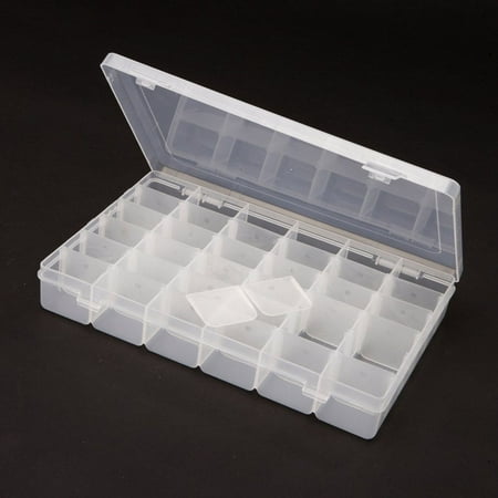 Adjustable 36 Compartment Slot Plastic Craft Storage Box Tool Container 