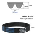 thumbnail image 2 of Uxcell HTD5M-350 Rubber Timing Belt 70 Teeth Closed Loop Pulley Timing Belt 0.79'' Width 13.78 inch Pitch Length, 2 of 6
