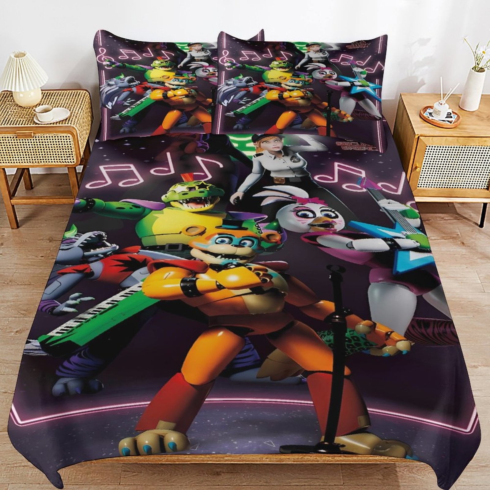 Five Nights at Freddy's Ensemble De Literie Parure De Lit en Microfibre