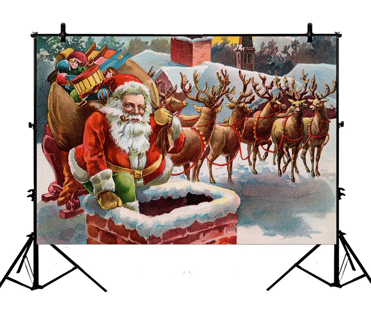 vintage christmas zoom background