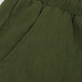 thumbnail image 4 of Seeotter Men's Linen Cotton Capris Cropped Shorts 3/4 Below Knee Relaxed Fit Drawstring Sweat Shorts Summer Beach Yoga Shorts, 4 of 6