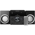 thumbnail image 1 of Magnavox MM442 Sistema de estante para CD de carga superior de 3 piezas con radio estéreo FM PLL digital, tecnología inalámbrica Bluetooth y control remoto en negro | Luces azules | Pantalla LED | Com, 1 of 5