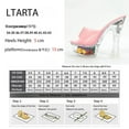 thumbnail image 4 of Women's Summer Sexy Versatile Rhinestones High Heel Sandals D115 Series 15cm Heel 5cm Platform LFD, 4 of 6