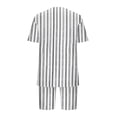 thumbnail image 4 of ZToonmas Women's Plus Size V Neck Short Sleeve Vintage Print Top and Elastic High Waist Bike Shorts 2 Piece Casual Loungewear Set, 4 of 5