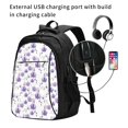 thumbnail image 2 of Wukai Orchids Flowers Travel Laptop Backpack: Business Water-Resistant Bag with USB Charging Port, Ideal College Backpack for Men & Women, 2 of 6
