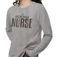 thumbnail image 2 of Oncology Nurse Leopard Print Long Sleeve Shirt Unisex 4X-Large Grey, 2 of 5