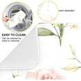 thumbnail image 2 of Coolnut Pink Flowers White Dish Drying Mat for Kitchen, 18 x 24 Inch Microfiber Absorbent Dish Drying Pad, Machine Washable Kitchen Counter Protect Mats, 2 of 7