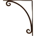 thumbnail image 4 of Ekena Millwork 1 1/2"W x 12"D x 15"H Legacy Wrought Iron Bracket, (Single center brace), Antiqued Copper, 4 of 8