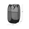 thumbnail image 4 of Larpur Popup Mesh Laundry Basket, Collapsible and Portable Clothes Washing Laundry Hamper (Black*2), 4 of 9