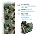 thumbnail image 2 of Classic Camo Green Black Pattern Hot Yoga Mat Towel Non Slip for Hot Yoga - Quick-Drying Yoga Mat Cover with 4 Corner Pockets with Travel Bag - Hot Yoga Towel Non Slip 70"x26", 2 of 6