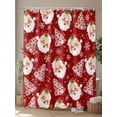 thumbnail image 4 of Fsddascl Funny Santa Claus Shower Curtain Set - 48" x 72" Washable Bathtub Curtain with 12 Hooks, Red Christmas Snowflake Xmas Tree Waterproof Fabric Stall Shower Curtains for Bathroom/Bathtub Décor, 4 of 6