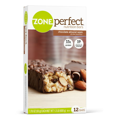 ZonePerfect Nutrition Snack Bars, High Protein Energy Bars, Chocolate Almond Raisin, 1.76 (Best High Energy Snacks)