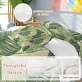 thumbnail image 2 of Queen 4 Piece Bedding Set Summer Simple Tropical Leaves Soft Breathable Duvet Cover and Pillowcase,Watercolor Palm Leaf Duvet Cover Set Washable Bed Sheets for Bedroom Dormitory Guest Room, 2 of 9