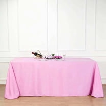 Efavormart 5PCS 90x132" PINK Wholesale Rectangle Polyester Tablecloth Linen Wedding Party Restaurant Tablecloth