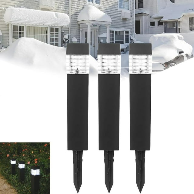 asddcavvf 3pc Solar Defrost Lights Mini Solar Powered Snow Melter Deicing Lights for Outside Solar Defrost Lights Grounded Plug Solar Lights Solar Lights for Fence