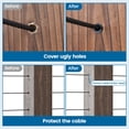 thumbnail image 4 of Muzata Paquete de 50 fundas protectoras de acero inoxidable negro Kit de barandilla de cable Hardware para postes de madera para cable de cuerda de alambre de 1/8" T316 Barandilla de cubierta de grado, 4 of 5