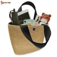 thumbnail image 6 of Spencer Women Straw Woven Tote Bag Summer Beach Rattan Paper Handbag Tote Purse Travel Boho Bag, 6 of 8