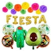 Fiesta Party Decorations Mexican Theme Supplies Balloons Rainbow Tissue Pom Paper Flowers Kit For Cinco De Mayo Birthday