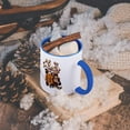 thumbnail image 5 of 3dRose, Cute Sitting Fall Scarecrow With Wagon Of Pumpkins And An Autumn Tree, 15oz Two-Tone Blue Mug, 5 of 7