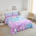 thumbnail image 3 of Erosebridal Bling Galaxy Bedding Queen Comforter Set, Abstract Geoemtry Down Comforter, Gradient Sequin print Decor, Ultra Soft, 3 of 7