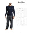 thumbnail image 4 of Mr. Sleep Adult Men's Flannel Pajama Big and Tall Pant and Long Sleeve Henley Cotton Button Down PJ Shirt Set - Charcoal Grey with Navy Plaid - XXXL, 4 of 4