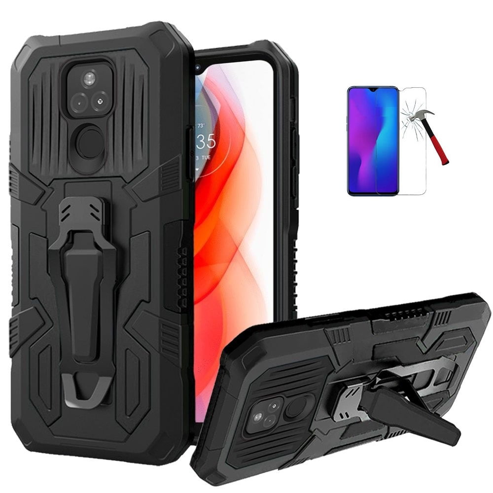 Phone Case for Motorola Moto G Play 2021, Metal Clip ShockResistant