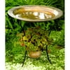 Ancient Graffiti Steel Bird Baths and Stands, Pack of 2
