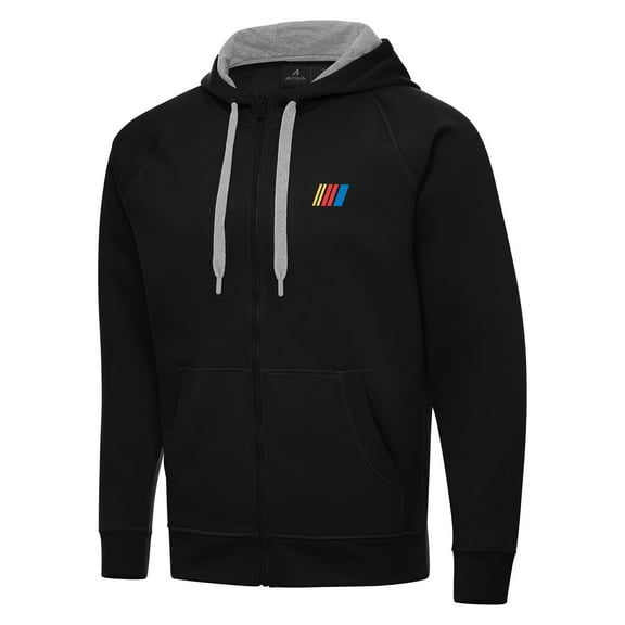 Men's-Antigua  Black NASCAR Merchandise Full-Zip Hoodie