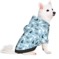thumbnail image 2 of Fotbe Black White Gray Rabbit Sudadera con Estampado para Perros Pequeños – Suéter con Capucha para Mascotas, Tela Suave de Forro Polar con Bolsillo-Medium, 2 of 7