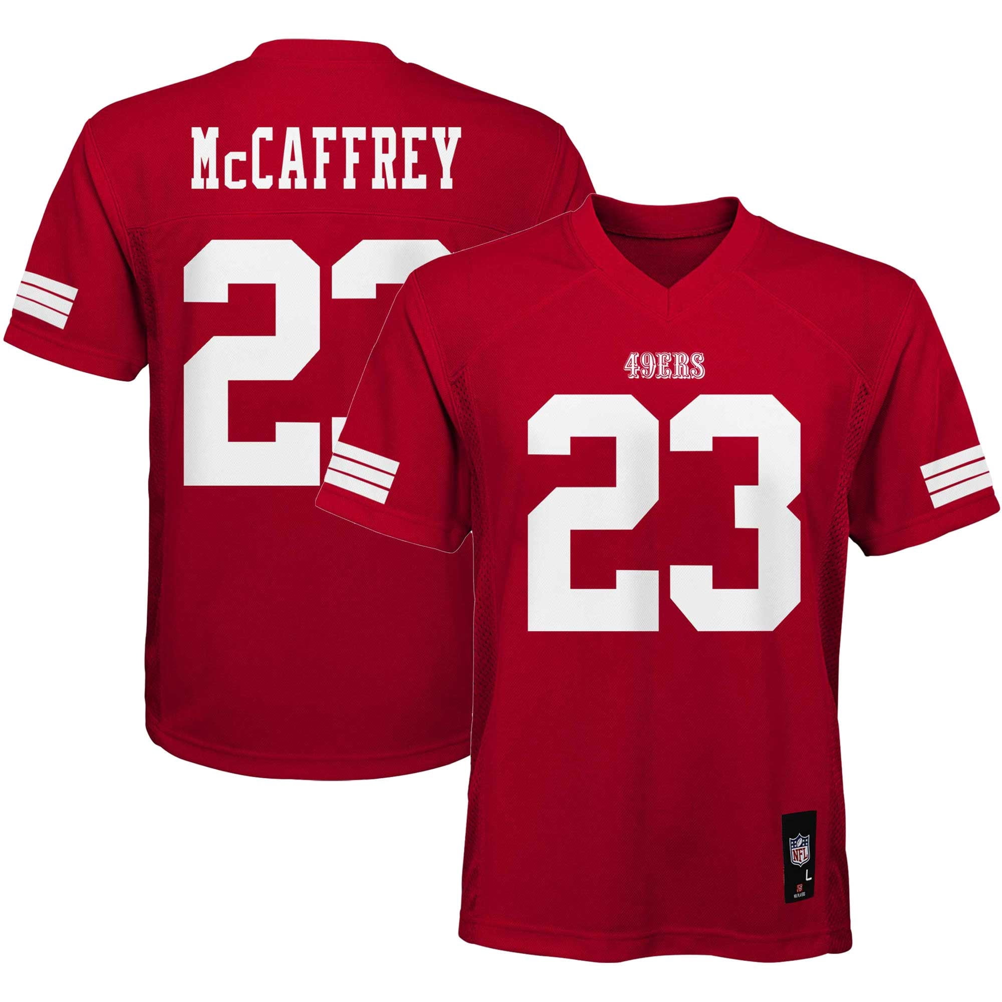 Youth Christian McCaffrey Scarlet San Francisco 49ers Replica Jersey