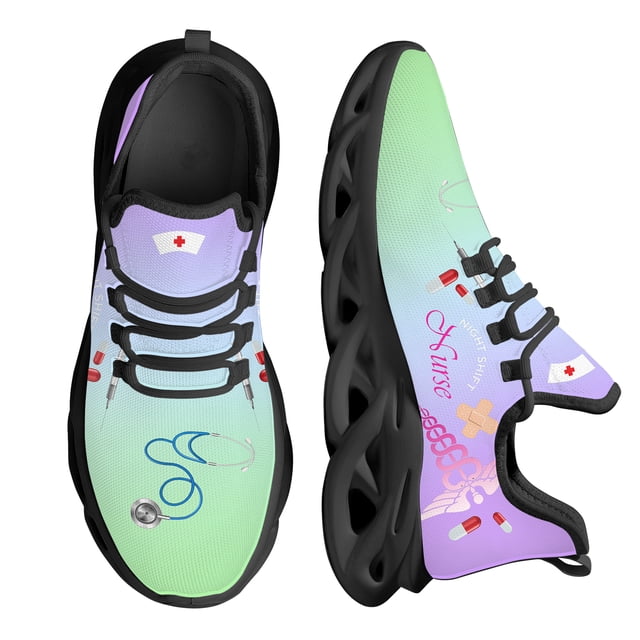 Paramedic EMT EMS Motif Espadrilles d'Infirmière Confort Coussin Chaussures de Sport Design Stéthoscope Chaussures de Course pour Femmes