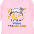 thumbnail image 4 of Inktastic I Love My Mom to the Moon and Back Cute Sheep Boys or Girls Long Sleeve Toddler T-Shirt, 4 of 5