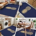thumbnail image 5 of Pineapple Runner Rug 2.7x5 FT, Non Slip Entryway Carpet, Gold Yellow Navy Blue Tropical Fruit Summer Washable Soft Floor Carpet Entrance Mat Non-Shedding Throw Rug for Hallway Laundry Room Bedside, 5 of 9