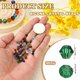 thumbnail image 2 of Cuentas de cristal en forma de bicono Uxcell de 4 mm, 400 piezas, cuentas facetadas de vidrio para hacer joyas, verde oscuro, 2 of 6