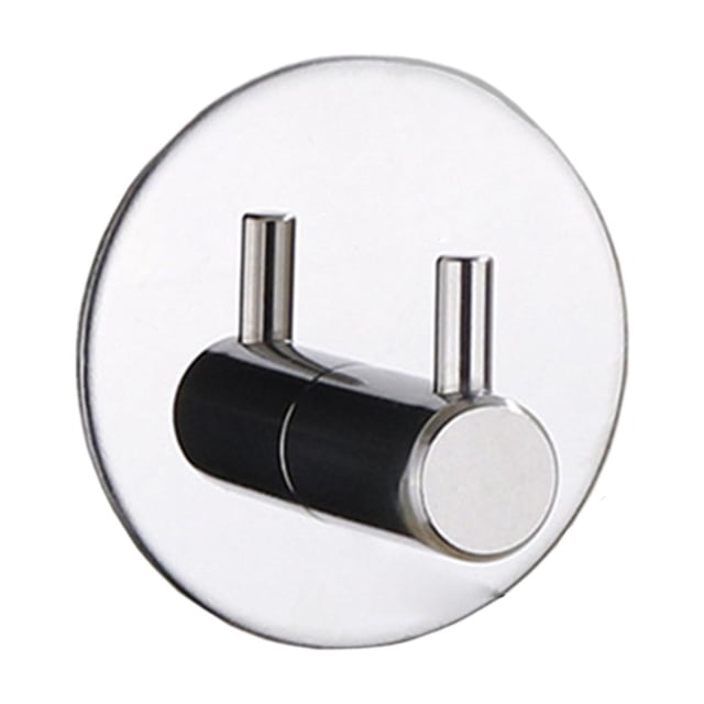 Gancho de succión con doble gancho, reutilizable, para baño, garaje, baño y hogar. 1 Uds redondo