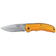 Cat 6-5/8" Tanto Folding Knife 3-1/2" Stainless Steel Blade- 980006