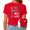 1-Red, variant on UNISHE Women's Red Chest Flower Back Text Graphic Short Sleeve T-Shirt Summer Top
