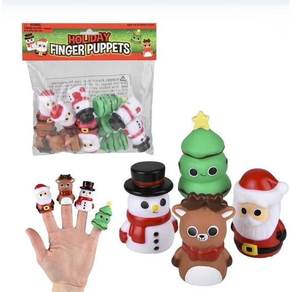 2'' Christmas Finger Puppet - 12 Piece Assortment