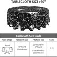 thumbnail image 3 of Halloween Tablecloth Black Spider Web Tablecloth Washable Reusable Round Tablecloth 60 Inch Home Parties Holiday Party Dinner Kitchen Dining Table Decor, 3 of 6