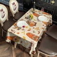 thumbnail image 2 of Autumn Festival Tablecloth Rectangle 60x102, Fall-themed Table Cover with Plaid Borders - Wrinkle Resistant Decor for Dining Room & Holiday Entertaining, 2 of 6