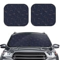 thumbnail image 2 of Vsdgher Copper-Gold Gloss Outline Lily Flower Print Car Windshield Sun Shade, Reflective Sunshade Window Sunshade Sun Visor Protector Fit for Cars,Trucks,SUVs-Large, 2 of 6