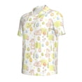 thumbnail image 2 of Balery Easter Rabbit Printed Men’s Short Sleeve Polo Shirt, Midweight Men's Shirt,Golf Polo shirts -, 2 of 9