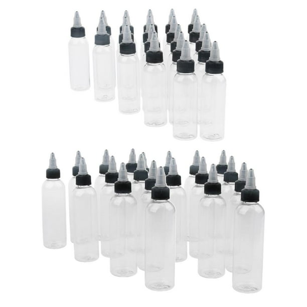 40 Piezas Botellas Vacías Para Apretar Sunnimix 60 Ml 120 Ml Tapa Giratoria Pintar Botellas Con Punta
