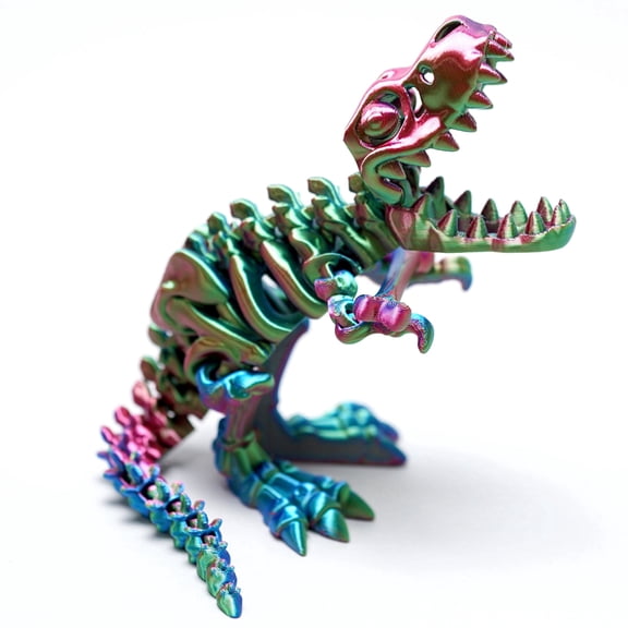 3D Printed Tyrannosaurus rex ,Flexible Joint Animal lacertid Figurines,Realistic Eyes, Home Office Decor,Fidget Toy for Adults Teens Boy Festival Gifts