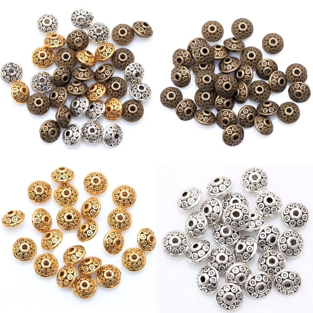 100Pcs Antique Tibetan Loose Spacer Bead for DIY Jewelry Bracelet Craft Making