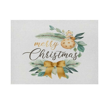 

Kuluzego Christmas Placemat Family Table atmosphere Arrangement Supplies Decorations 12.6X16.5 Inches Sales