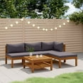 thumbnail image 1 of vidaXL 5 Piece Garden Lounge Set with Cushion Solid Acacia Wood, 1 of 5